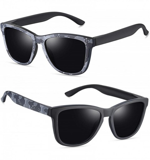 Oversized Square Polarized Sunglasses for Men Women - Designer lightweight Retro Mens Womens Sunglasses UV protection - CX192...