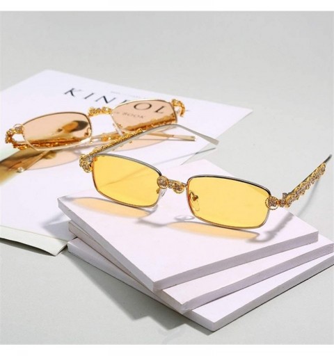 Square Luxury Diamond Rectangle Sunglasses Women New Designer Fashion Square Male Glasses Female Eyeglasses Clear Lens - CW19...