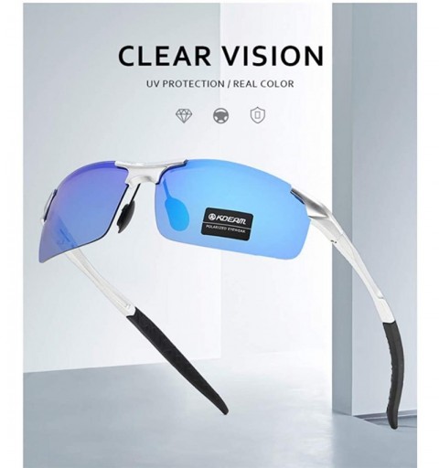 Sport Aluminum Magnesium Metal Glasses High Definition Polarizing Driver's Sunglasses for Outdoor Sports - Black - CR18Z4E8L3...
