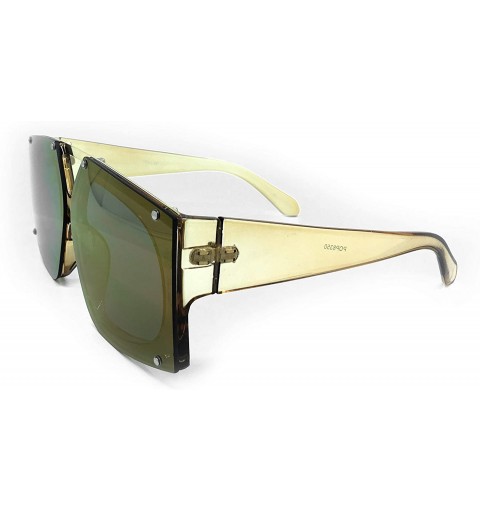 Oversized 8350 Premium Oversize XXL Women Brand Designer Square Bold Style Thick Frame Metal Candy Fashion Sunglasses - CN18I...
