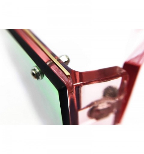 Oversized 8350 Premium Oversize XXL Women Brand Designer Square Bold Style Thick Frame Metal Candy Fashion Sunglasses - CN18I...