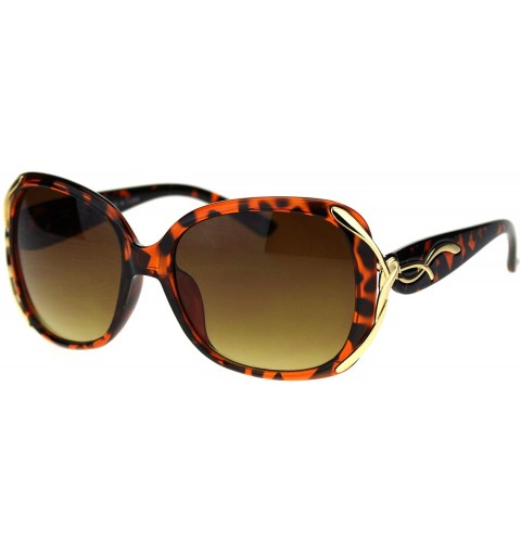 Butterfly Womens Goddess Ribbon Jewel Hinge Butterfly Sunglasses - Tortoise Brown - CJ18RKHE0M3 $10.27