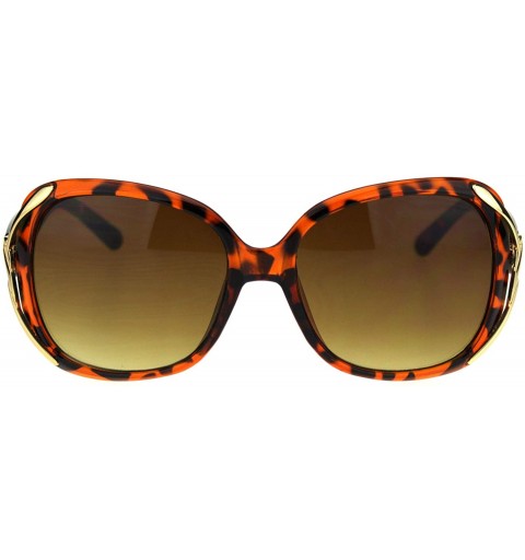 Butterfly Womens Goddess Ribbon Jewel Hinge Butterfly Sunglasses - Tortoise Brown - CJ18RKHE0M3 $10.27