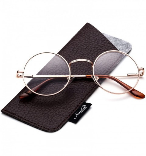 Round John Lennon Glasses Hippy 60's Vintage Retro Round Sunglasses & Clear Lens - 2 Pack Clear Lens - Sliver & Gold - CI1852...