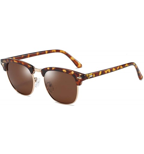 Semi-rimless Unisex HD TAC Polarized Aluminum Sunglasses Vintage Sun Glasses UV400 Protection For Men/Women - G - C0198O93LHR...