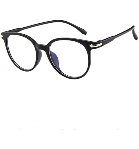 Aviator Blocking Glasses Non Prescription Eyeglasses - Black - CV194GZ2GSO $7.70