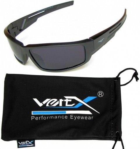 Sport Men's Polarized Sunglasses Sport Cycling Running Outdoor Free Microfiber Pouch - Black - CH11W84YE7N $9.62