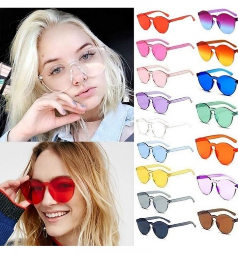 Round Unisex Fashion Candy Colors Round Outdoor Sunglasses Sunglasses - Pink - C719033AIQA $20.21