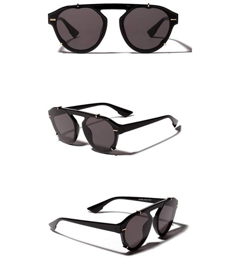 Oversized Women Oversized Round Eye Sunglasses Retro Classic Eyewear Fashion Radiation Protection - Multicolor -C - C118OZ0CT...
