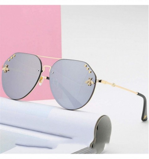 Goggle Fashion Women Small Bee Sunglasses Colourful Rivet Glasses Female Male Outdoor Traveling Eyeglasses UV400 - 7 - CI18XA...