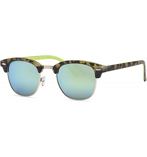 Rimless Unisex metal frame wafer Sunglasses - Tortoise Green - C51884XLH4K $8.62
