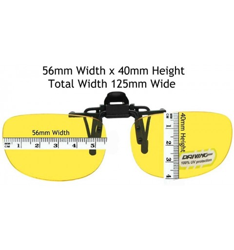 Rectangular Yellow Non Polarized Rectangular Flip up Sunglass - Black Frame-non Polarized Yellow Lens - CI180KE5MQG $11.74