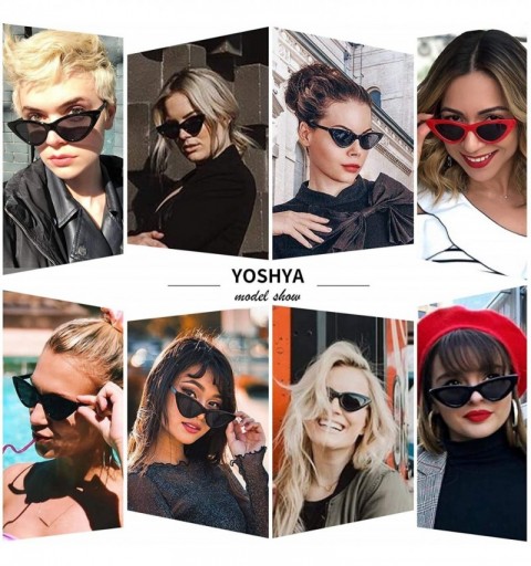Wayfarer Retro Vintage Narrow Cat Eye Sunglasses for Women Clout Goggles Plastic Frame - White Grey - C718LDWUQ8Y $9.22