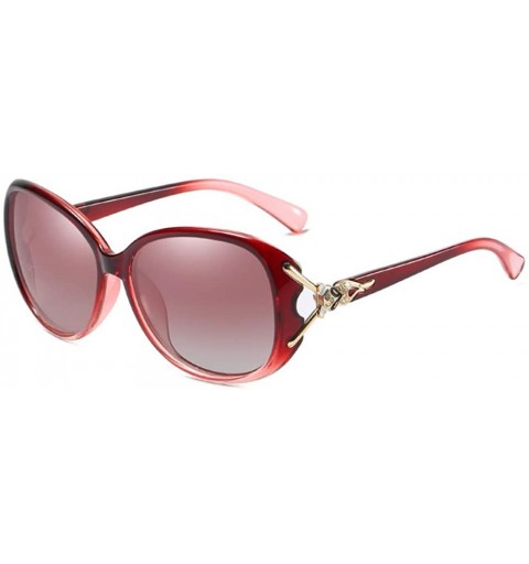 Aviator Polarizing glasses European and American sunglasses ladies'Sunglasses - B - CT18QQE64QK $25.79