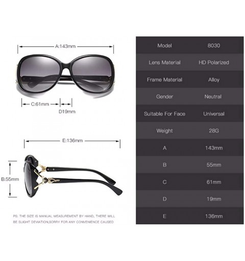 Aviator Polarizing glasses European and American sunglasses ladies'Sunglasses - B - CT18QQE64QK $25.79