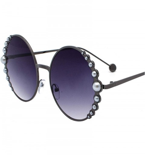 Cat Eye Oversized Sunglasses Vintage Designer Glasses - 2 - CE18W80Z3MO $11.16