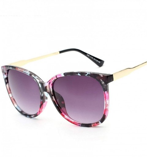 Oversized Women Oversized Fashion Sunglasses Female Vintage Round Big Frame Outdoor Sunglass UV400 - Black - CY197Y7GCDS $33.66