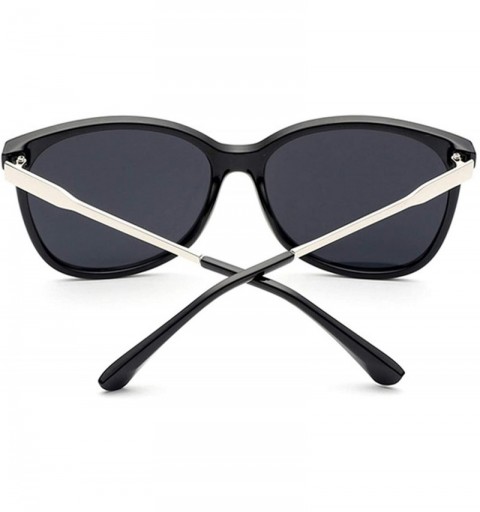 Oversized Women Oversized Fashion Sunglasses Female Vintage Round Big Frame Outdoor Sunglass UV400 - Black - CY197Y7GCDS $33.66