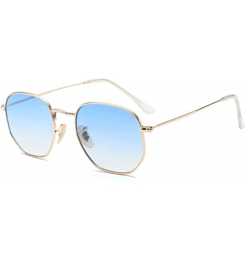 Square Frame Metal Square Sunglasses Women Classic Vintage Pilot Sun Glasses Brand Design Gradient Sunglasses - C8 - C018WD5I...