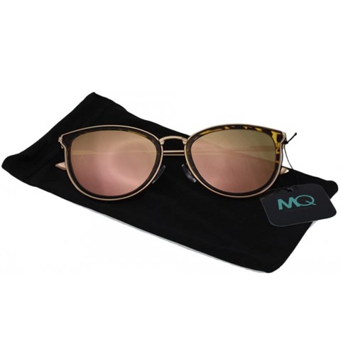 Goggle Luxury Metal Frame Cateye Sunglasses Includes Microfiber Pouch - Tortoise / Pink Mirror - CF187WS8YN5 $9.55