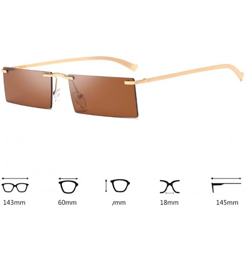 Rectangular Retro Vintage Small Square Eyeglasses Plastic Lenses Sunglasses UV400 - Gold Brown - CC18N8W7GMX $9.82