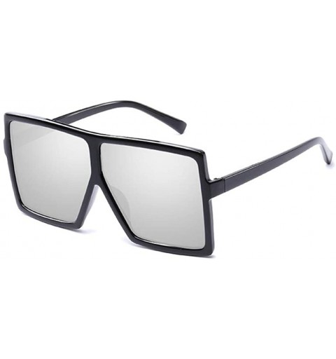 Oversized Square Oversized Sunglasses Women Big Frame Colorful Sun Glasses Men Mirror Gradient Hip Hop Shades Glasses - CF18T...