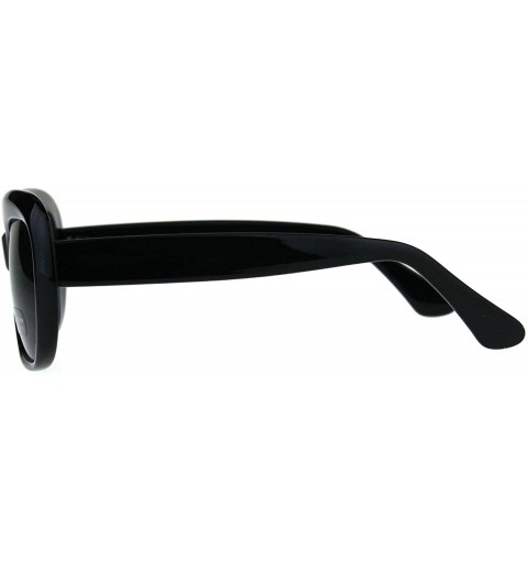Rectangular Vintage Fashion Womens Sunglasses Classy Rectangular Frame UV 400 - Black (Black) - CY180Q72USN $8.78
