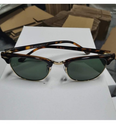 Square sunglasses for women men TR90 frame TAC and crystal glass lens sun glasses - Leopard Frame/G15 Lens Plastic - CL194R7X...