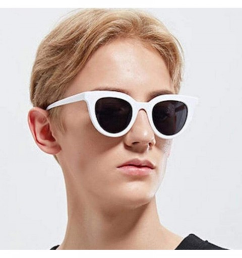 Aviator 2019 New Women Cat Eye Sunglasses Fashion Sexy UV400 Sun Glasses Ocean Bblue - Byellow - CV18XGEO09C $10.94