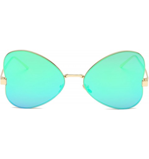 Oversized Candy Heart Sunglasses Eyeglasses for Womens S2052 - Gd1-gnc1 - CU18GR7GIM2 $11.19