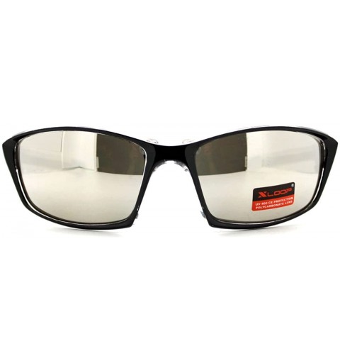 Rectangular Xloop Mens Sunglasses Sports Fashion Rectangular Wrap Around UV 400 - Clear - CR124LVH3P5 $10.06