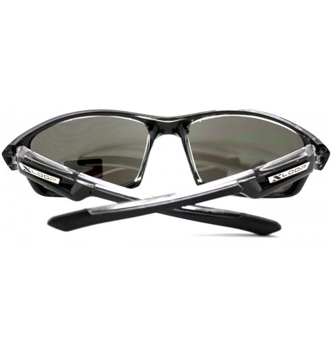 Rectangular Xloop Mens Sunglasses Sports Fashion Rectangular Wrap Around UV 400 - Clear - CR124LVH3P5 $10.06