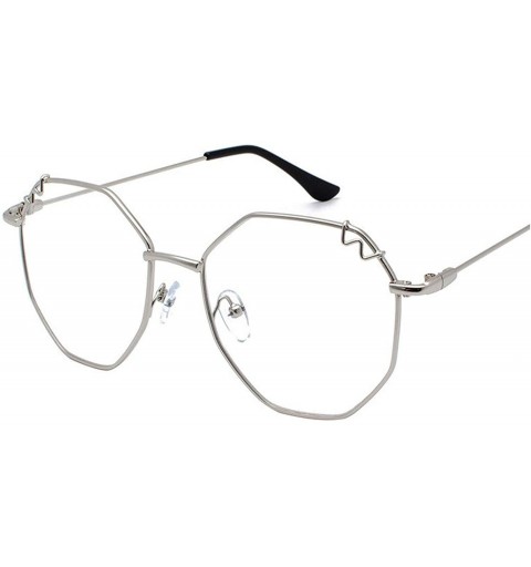 Sport 2019 Women Metal Sunglasses Brand Designer Eyeglasses Men Vintage Shopping Street Beat UV400 - Silver - CS18W78E4MI $15.86