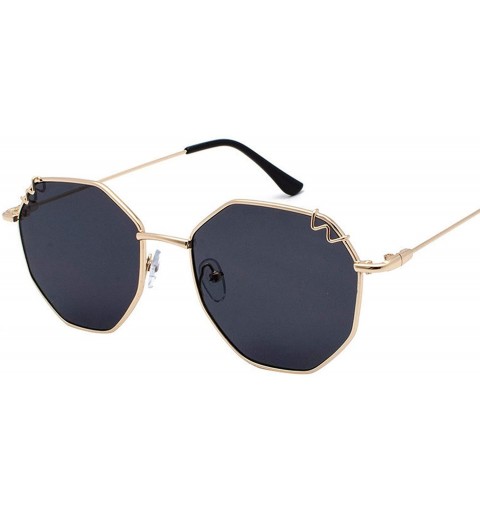 Sport 2019 Women Metal Sunglasses Brand Designer Eyeglasses Men Vintage Shopping Street Beat UV400 - Silver - CS18W78E4MI $15.86