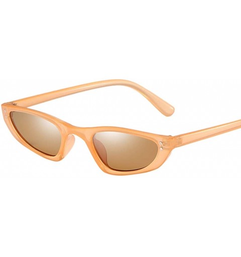 Round UV Protection Sunglasses for Women Men Full rim frame Cat-Eye Shaped Acrylic Lens Plastic Frame Sunglass - F - CA190383...