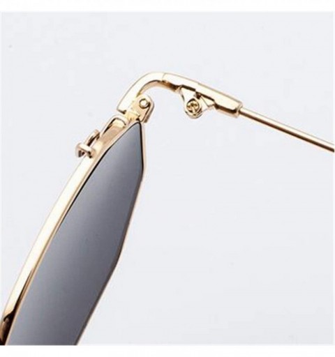 Sport 2019 Women Metal Sunglasses Brand Designer Eyeglasses Men Vintage Shopping Street Beat UV400 - Silver - CS18W78E4MI $15.86