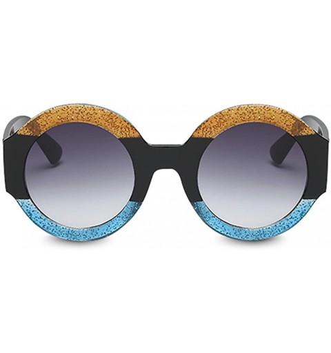 Goggle Oversized Sun Glasses- Two-Tone Sunglasses for Women S1045-6 - S1046-c1 - CK18EMWR9RE $18.07