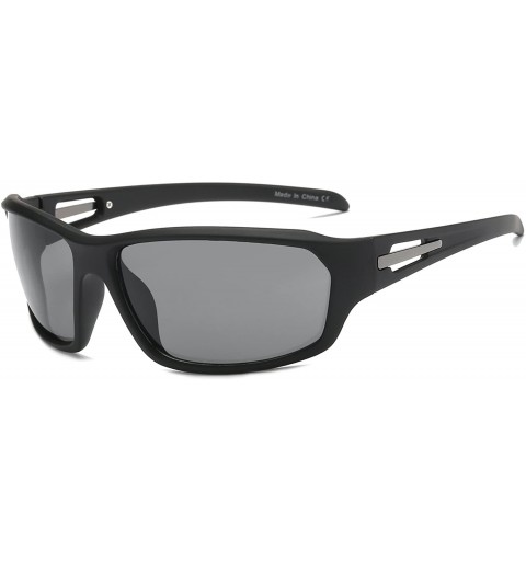 Sport Black Fashion Sunglasses- Sports Sun Glasses for Mens Sportsman Y1001 - C1 - CL18EOSRNDH $39.17