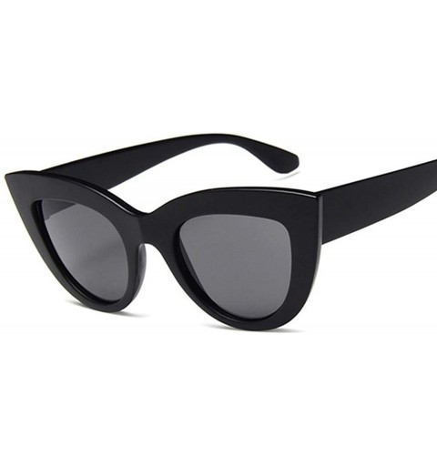 Cat Eye New Retro Fashion Sunglasses Women Brand Designer Vintage Cat Eye Black Sun Glasses Female Lady UV400 Oculos - C61985...