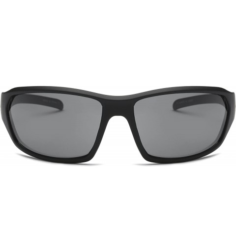 Sport Black Fashion Sunglasses- Sports Sun Glasses for Mens Sportsman Y1001 - C1 - CL18EOSRNDH $17.93