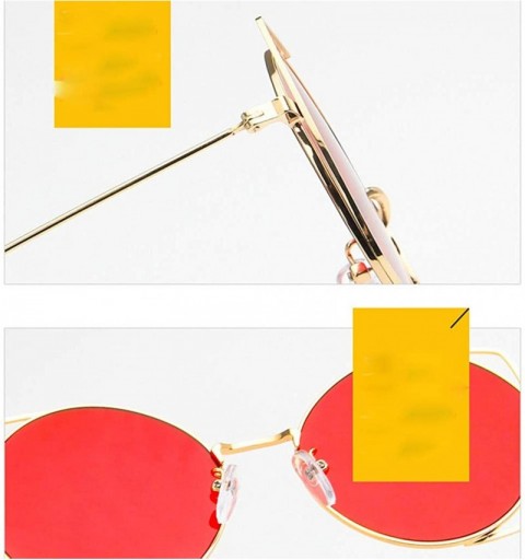 Cat Eye Sunglasses For Women - Cat Eye Eyewear Mirrored Flat Lenses Metal Frame Sunglasses Stylish Outdoor Eyeglasses - C018R...