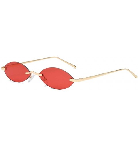 Rectangular Women Narrow Cat Eye Sun Glasses Designer Vintage Small Rimless Sunglasses UV400 Sunglass Shades Men Goggles - 3 ...
