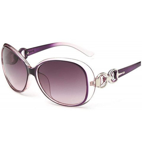 Oval Fashion Square Sunglasses Women Er Vintage Aviation Female Ladies Sun Glasses Oculos - Purple - CK198AHSYXT $60.23