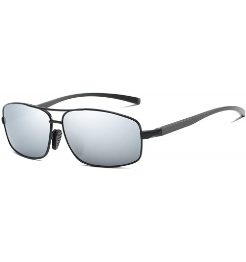 Mens Color Mirror Metal Pilots Officer Bamboo Wood Arm Sunglasses -  Gunmetal Teal - CU180AQ2C60