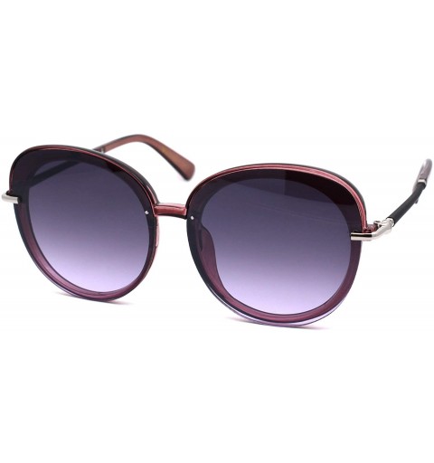 Butterfly Womens Designer Fashion Diva 90s Plastic Mod Sunglasses - Purple Gradient Purple - CW18YNEKKNZ $24.31