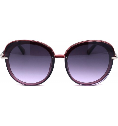 Butterfly Womens Designer Fashion Diva 90s Plastic Mod Sunglasses - Purple Gradient Purple - CW18YNEKKNZ $23.39