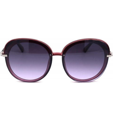 Butterfly Womens Designer Fashion Diva 90s Plastic Mod Sunglasses - Purple Gradient Purple - CW18YNEKKNZ $15.39