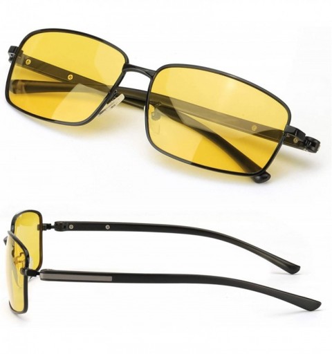 Rectangular Glasses Polarized Anti glare Protection - 2968black - CQ18X60ED37 $22.06