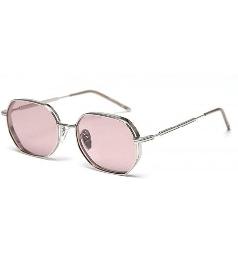 Square fashion retro small square polarized sunglasses trend unisex luxury brand designer girls sunglasses - Tea - C9193AII8N...