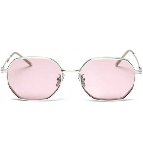Square fashion retro small square polarized sunglasses trend unisex luxury brand designer girls sunglasses - Tea - C9193AII8N...